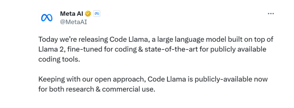 8.26乾坤日报–Meta正式开源Code Llama