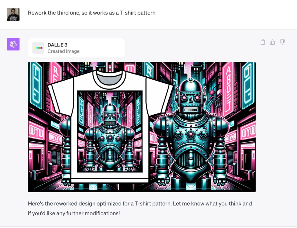 使用 DALL-E 3 更有趣：它可以设计一件 T 恤吗？
